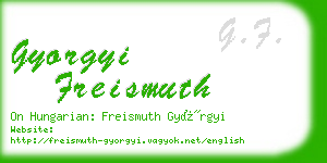 gyorgyi freismuth business card